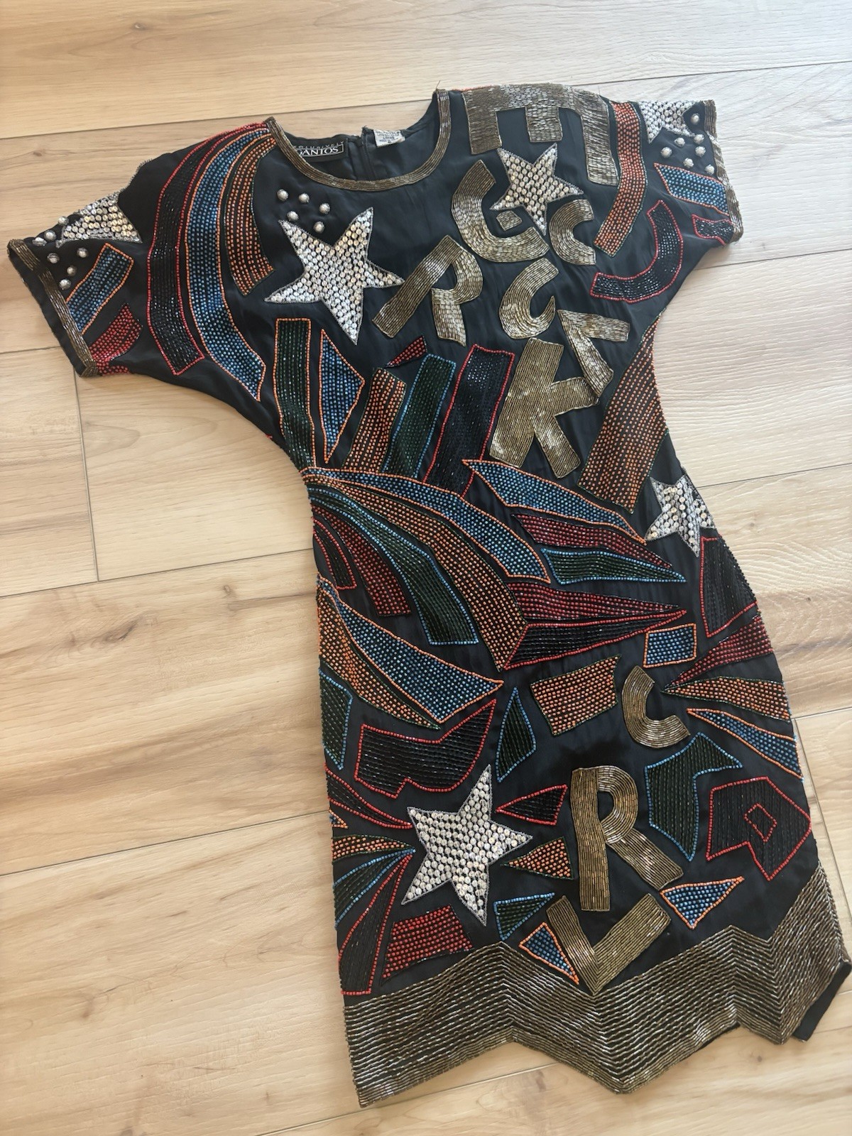 Vintage Exclusively Gantos Dress New Years Eve Rock And Roll Star Size S
