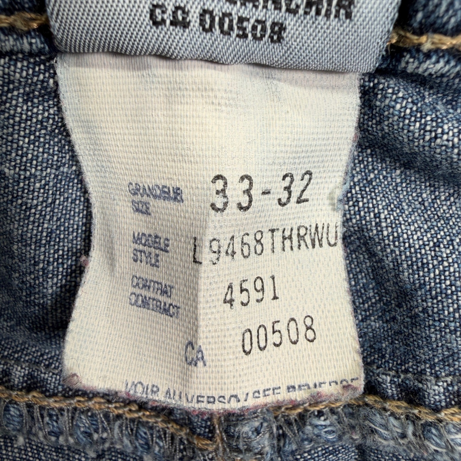Vtg Silver Jeans Womens 33×32 Blue Flare Bootcut Dark Wash Denim Canada Made