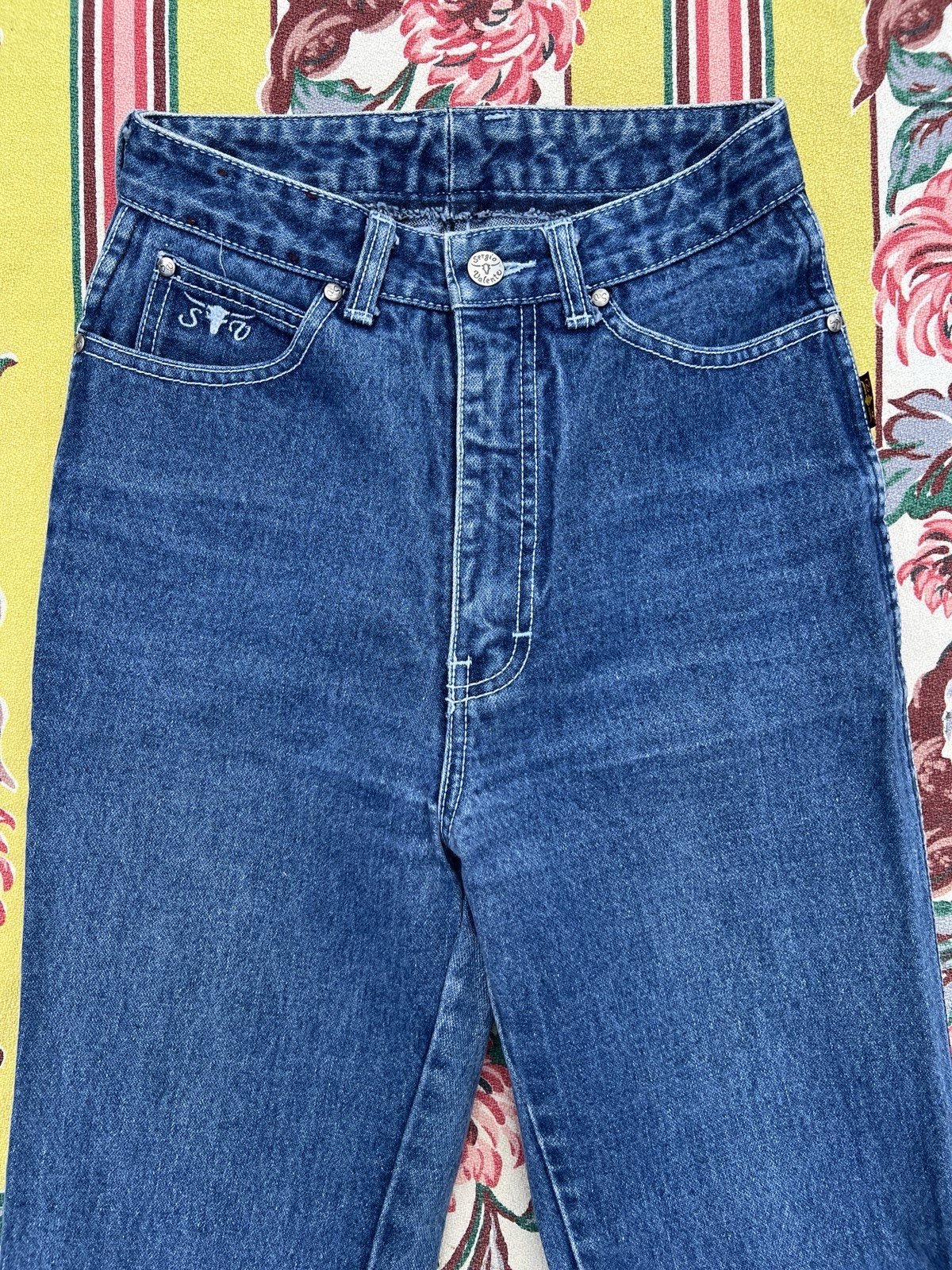 Vintage 80s Sergio Valente Jeans Indigo Dark Wash Straight Leg High Rise Fitted