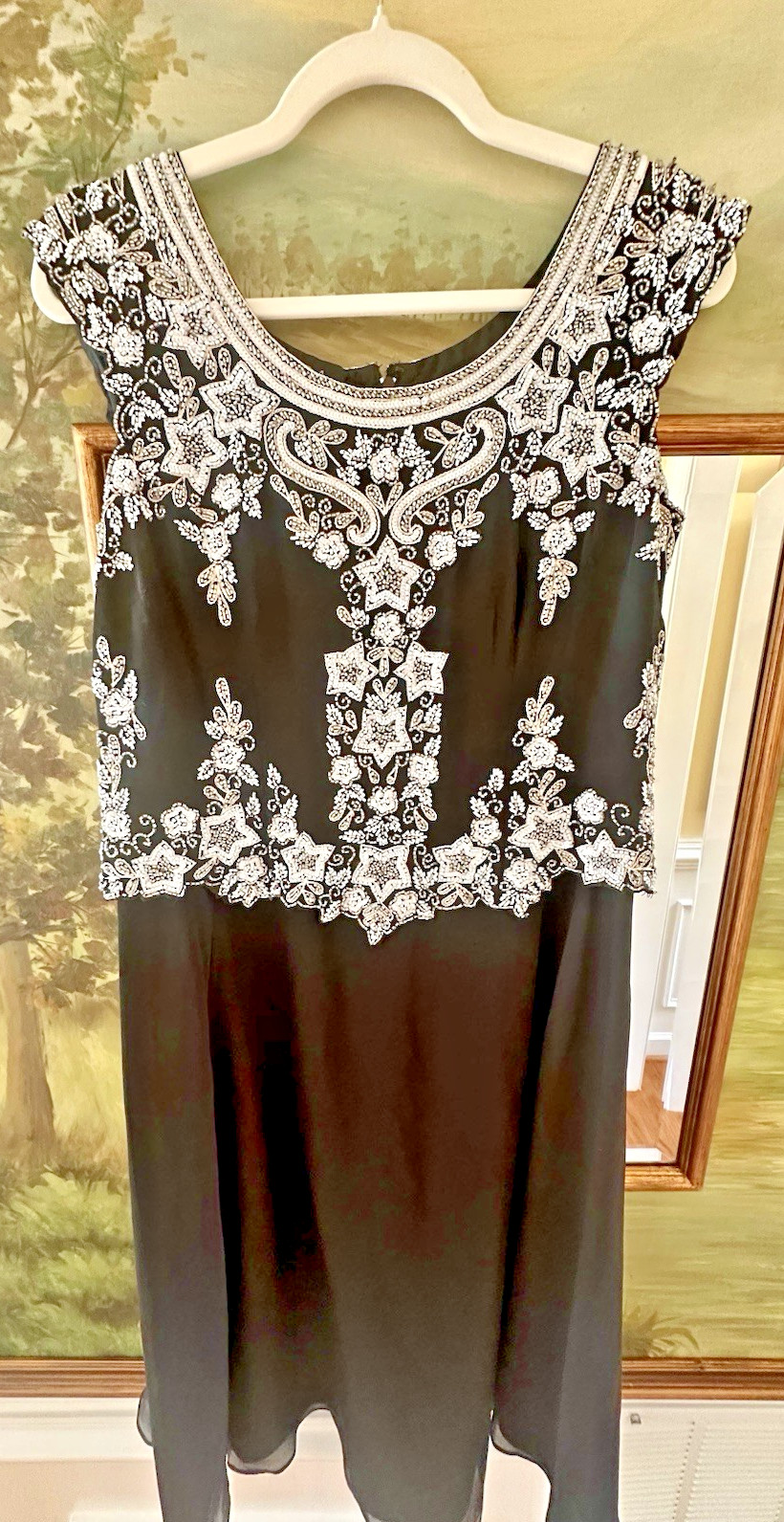 Vintage Y2K Fairycore Celestial Beaded Midi Dress Fairy Goth Gown Standout Glam