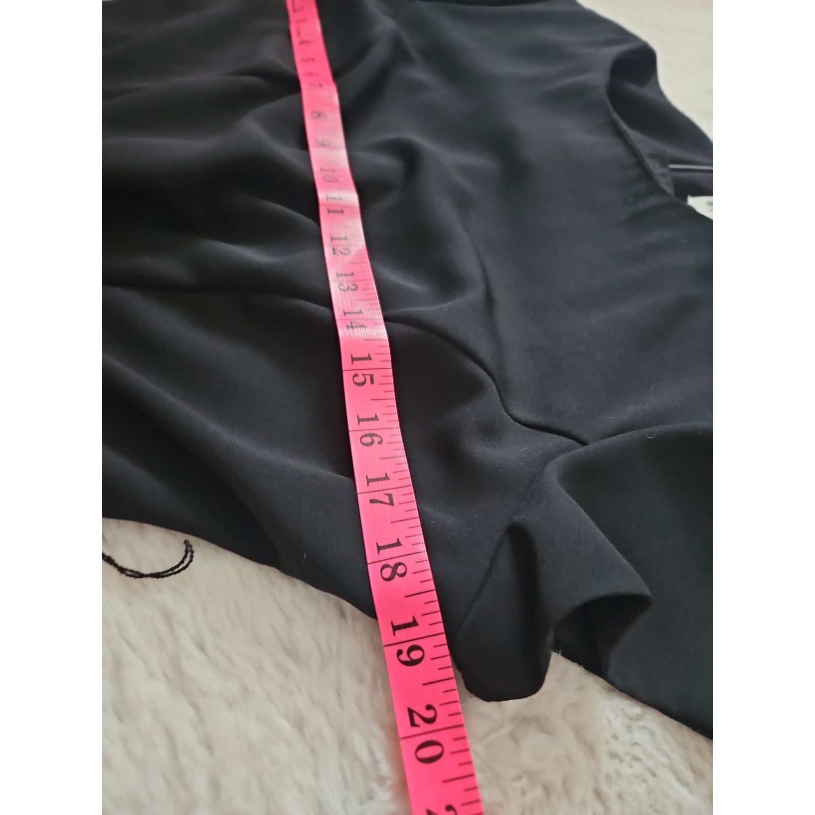 Vintage Bedford Fair Black A-Line Dress Made in USA Short Sleeve 10P