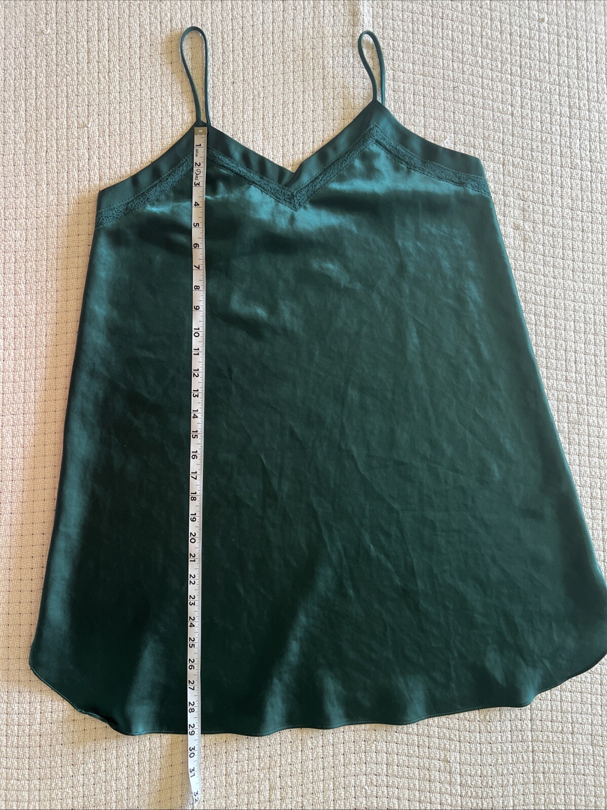 Women’s TR Bentey XL Green Satiny Short Flirty Nighty Negligee Sexy Vintage