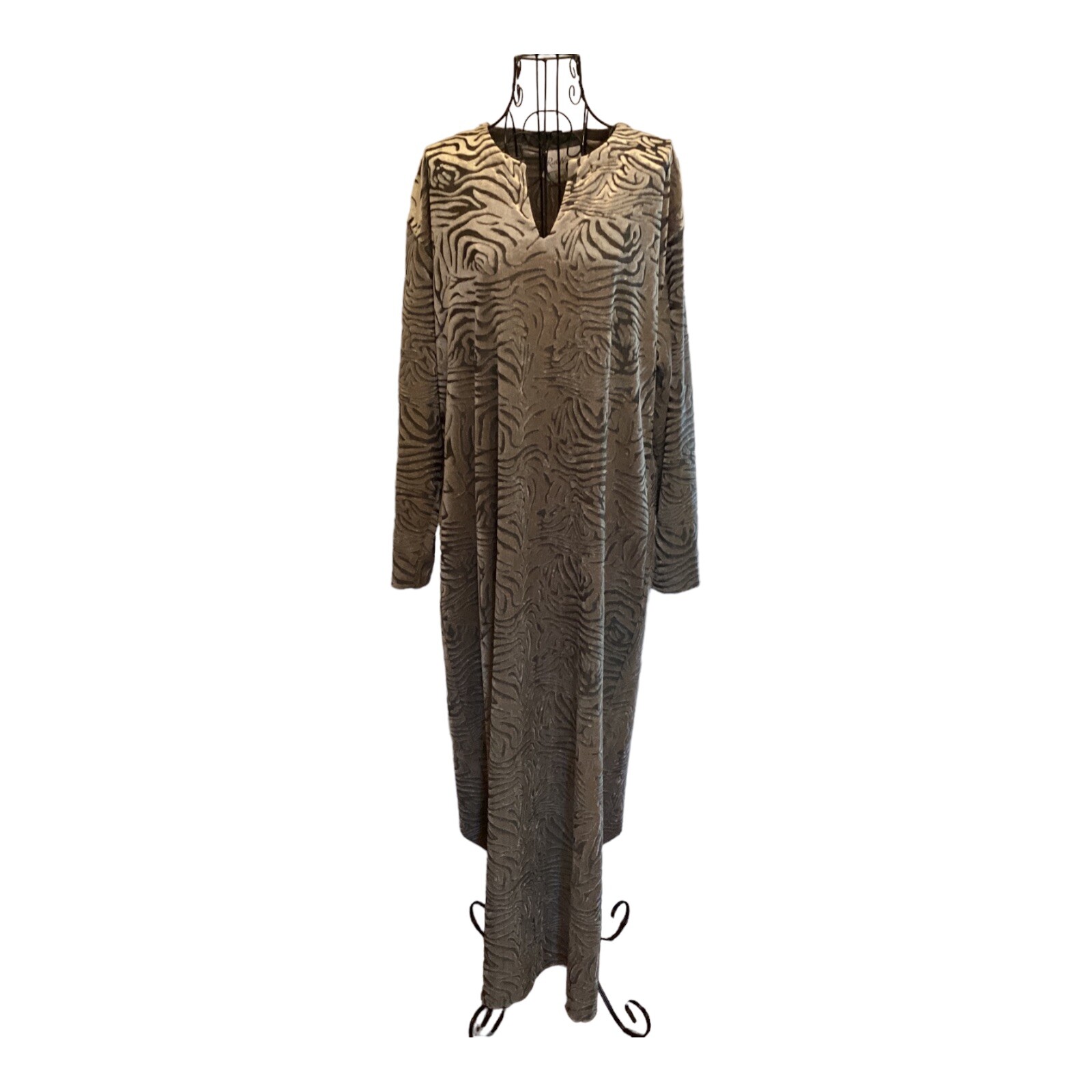 Vtg Ruth Norman New York Nieman Marcus Gold Burnout Robe Size Medium Made In USA