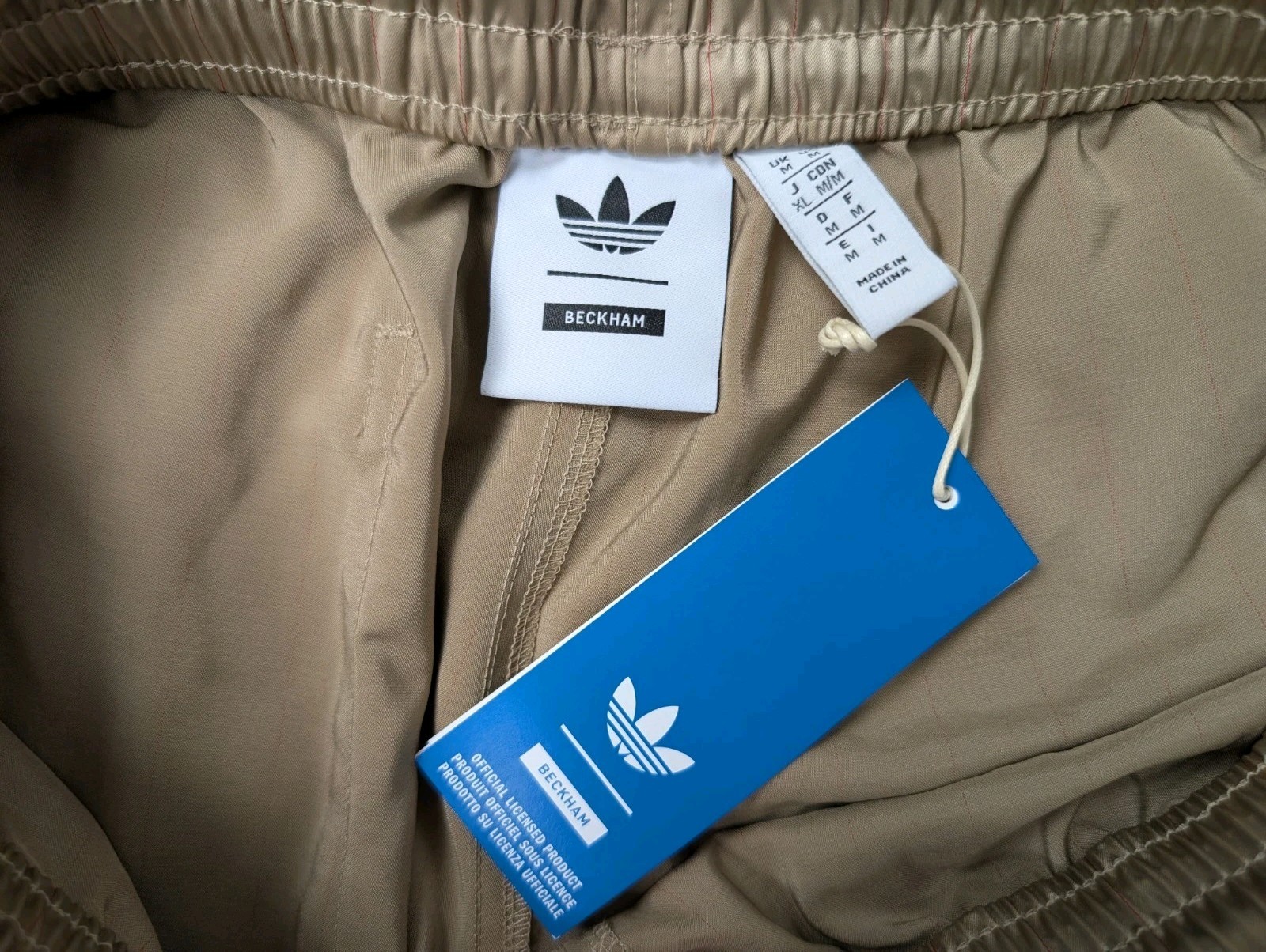 ADIDAS New Sprinter Glanz Shorts M Backham Sports Vintage Beige Football Gym