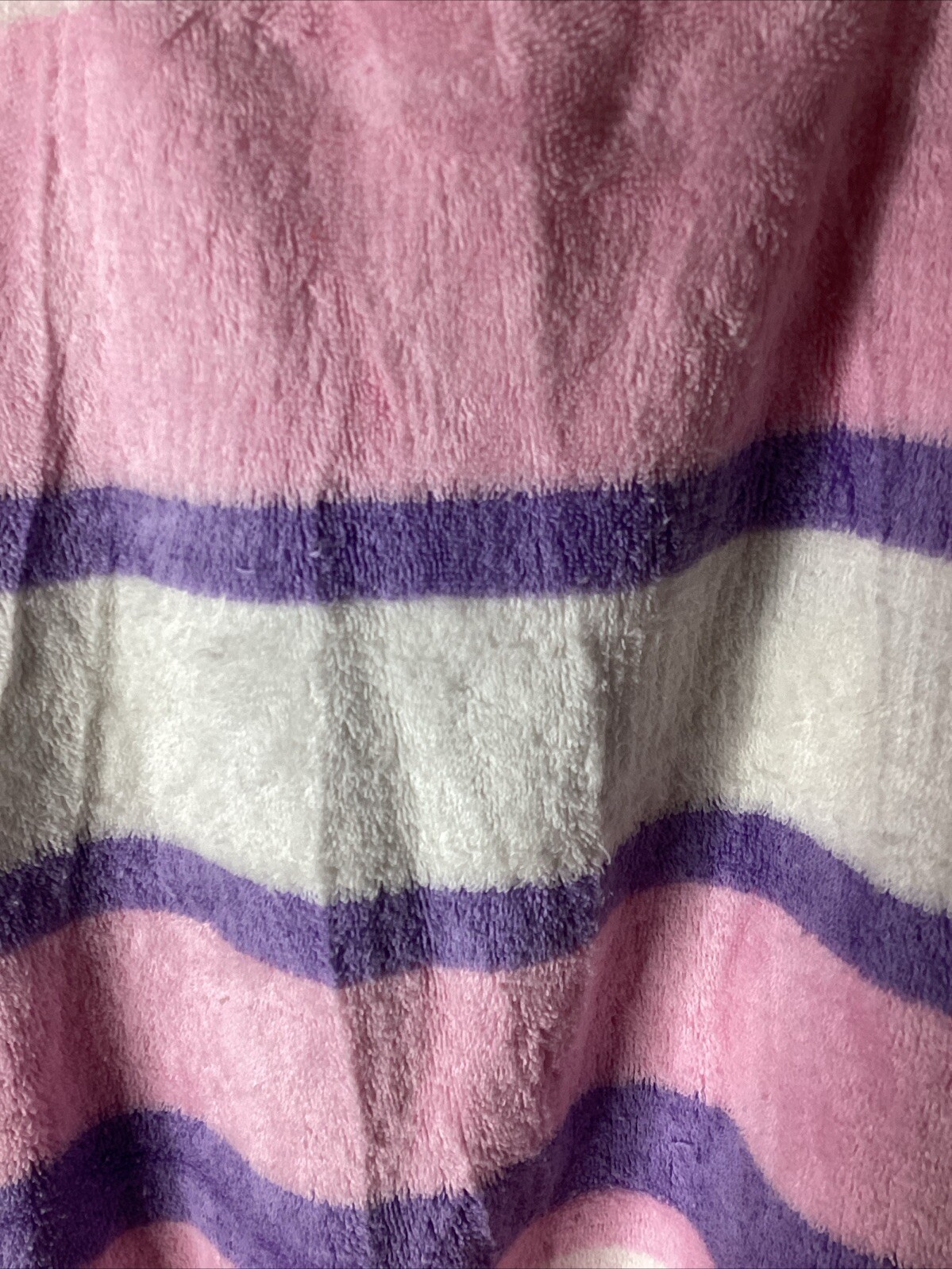 Vintage Terry Cloth Tank Top Banded Waist Purple Pink White Stripe size M/L
