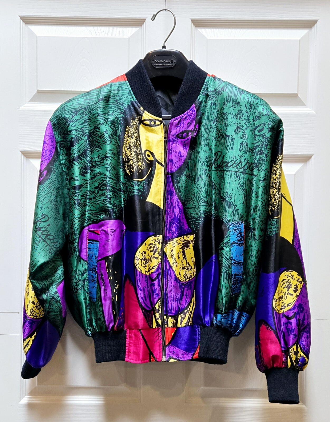 Vintage Pablo Picasso Zip-Up All Over Print Colorful Lightweight Jacket