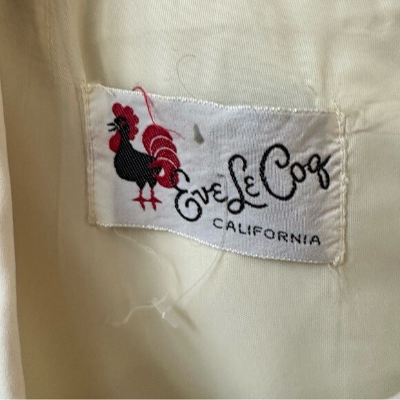 eve le coq california 1970s vintage white wedding gown cocktail dress womens 4