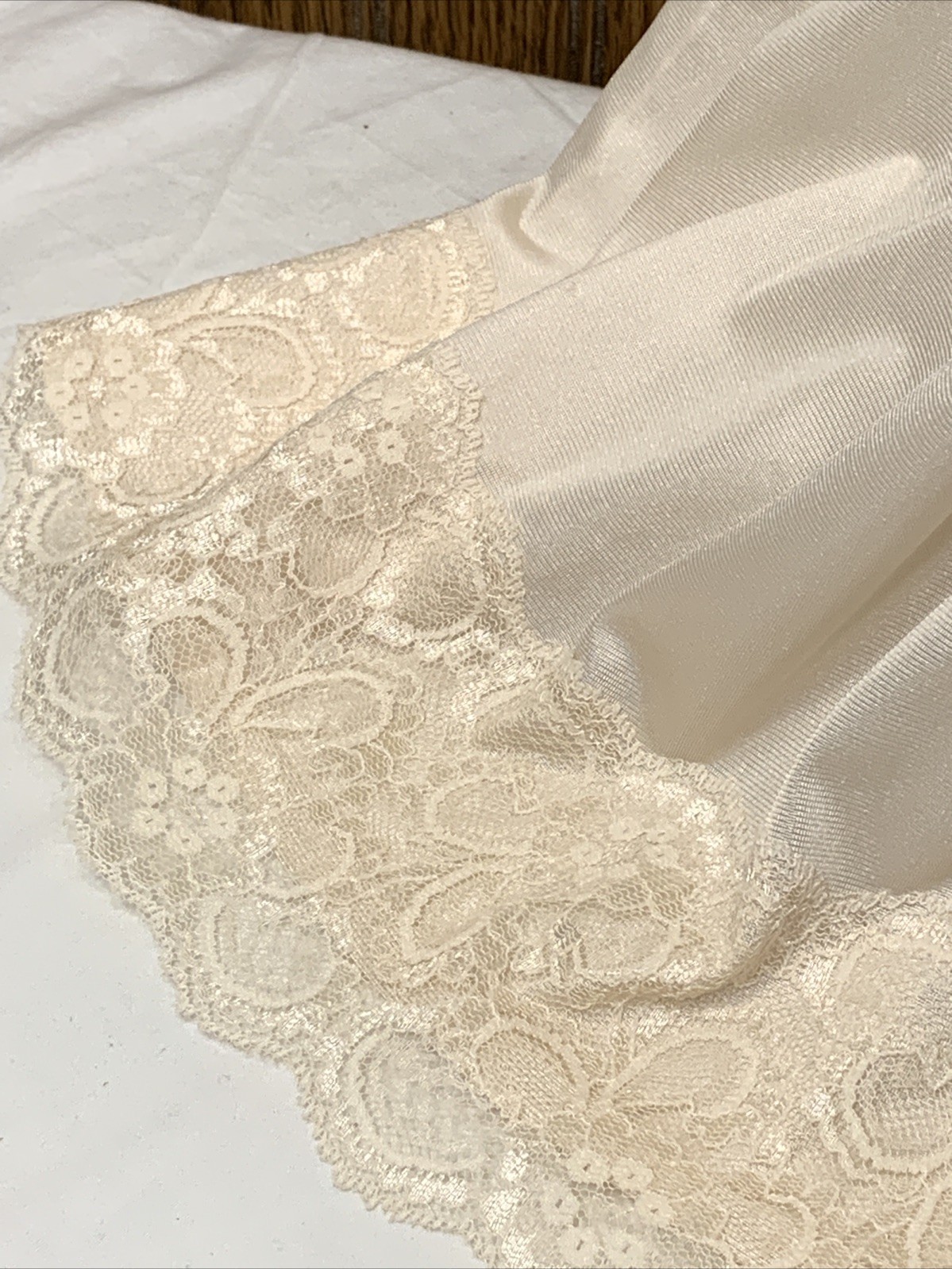 Vintage Dixie Belle Slip Dress 42 XL Silkie Smooth Femme Chantilly Lace #4514