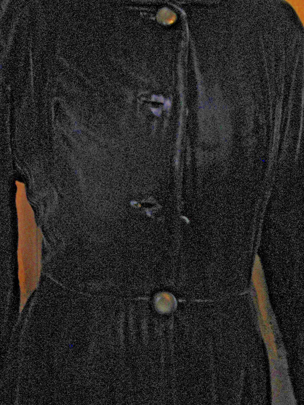 VINTAGE 1940 ART DECO BLUE VELVET PRINCESS DRESS/OPERA COAT -DRY CLEANED
