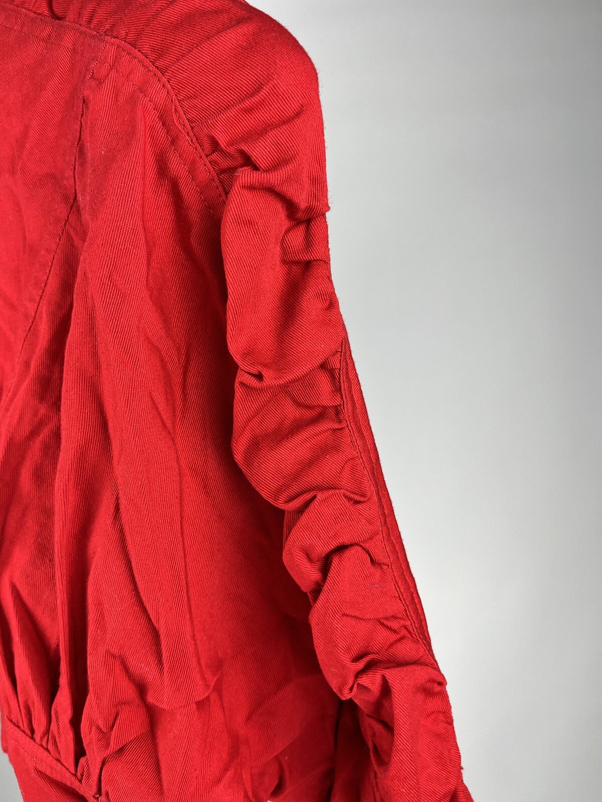 Vintage 80’s Code Nouveau Red 100% Cotton Skirt And Jacket Medium Combo