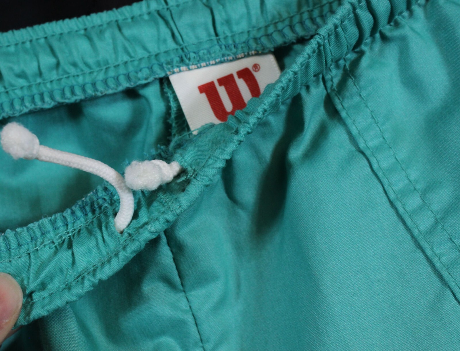 Vtg Wilson Tracksuit Outfit Set Pants Shirt Pouf Slv 80s Pinstripe Wind Pants M