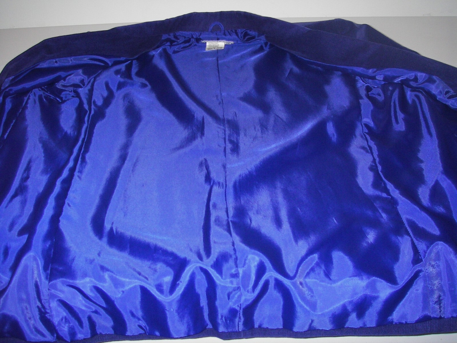 Vtg 90s Blazer Jacket Blue Corduroy Sz 16 Fully Lined 2-Button Eaton Club House