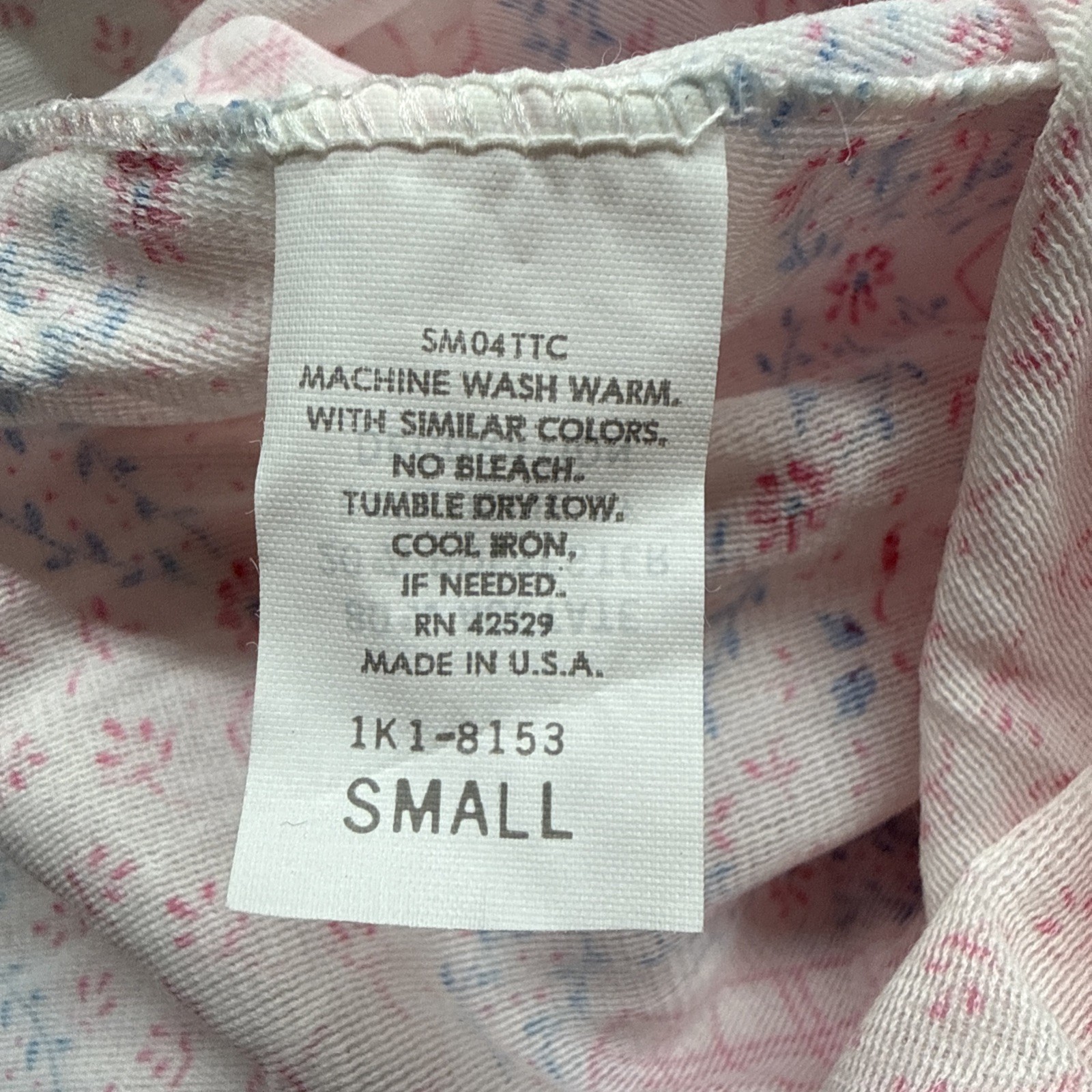 Vintage Stardust Pink Floral Nightgown With Lace Collar Granny Core Women’s S