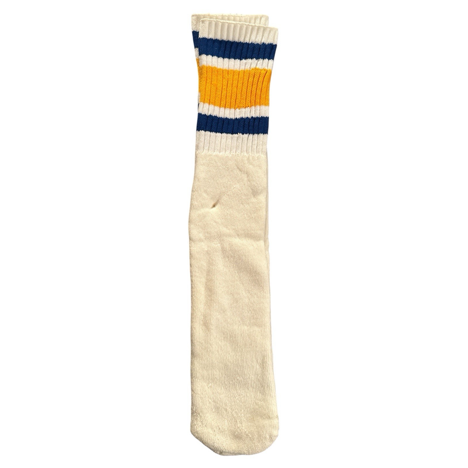 VTG Thrifty Mate Socks White Striped 9-15 Tube NOS 80s Irregulars Striped