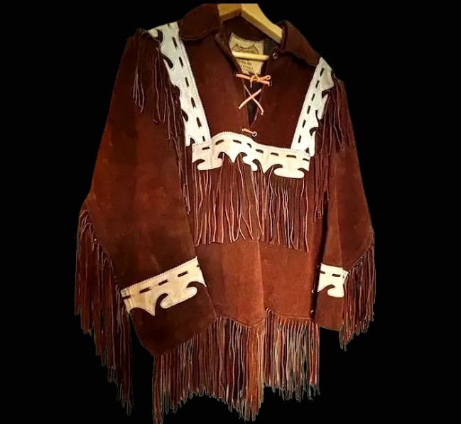 Vintage Argus Suede Fringe Jacket – c.1979 – Made in Mexico – Size 38 Regular