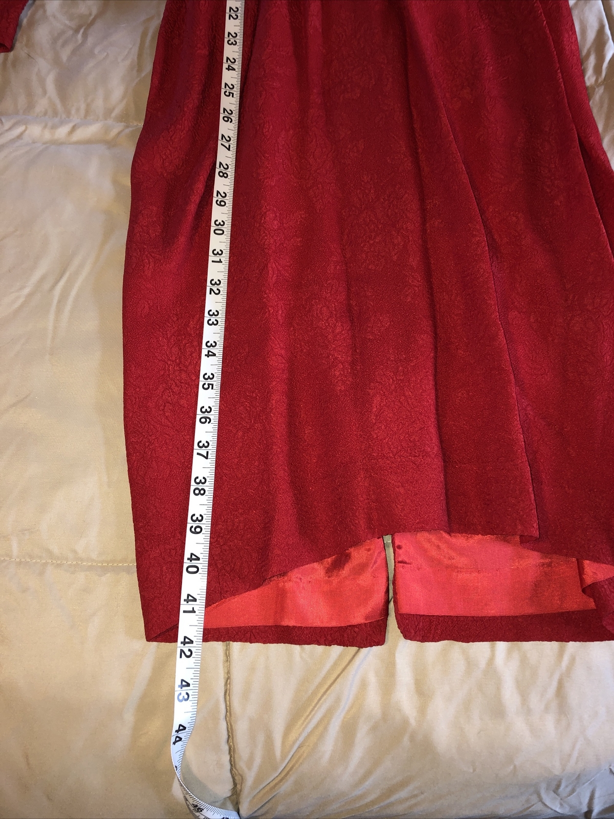 Vintage Nui Ruby Red Dress Size 4 Made USA Big Bow Lined Body Small S XS Formal
