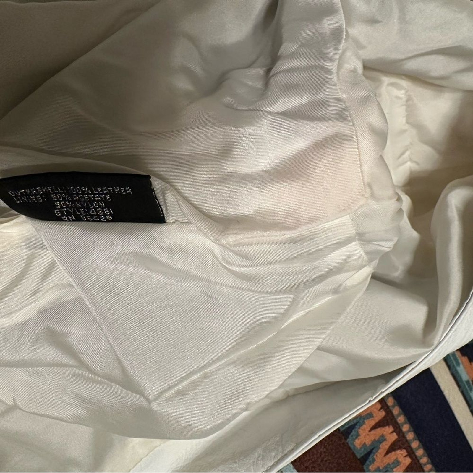 Vintage 1980’s Chia White Leather Jacket in a size M