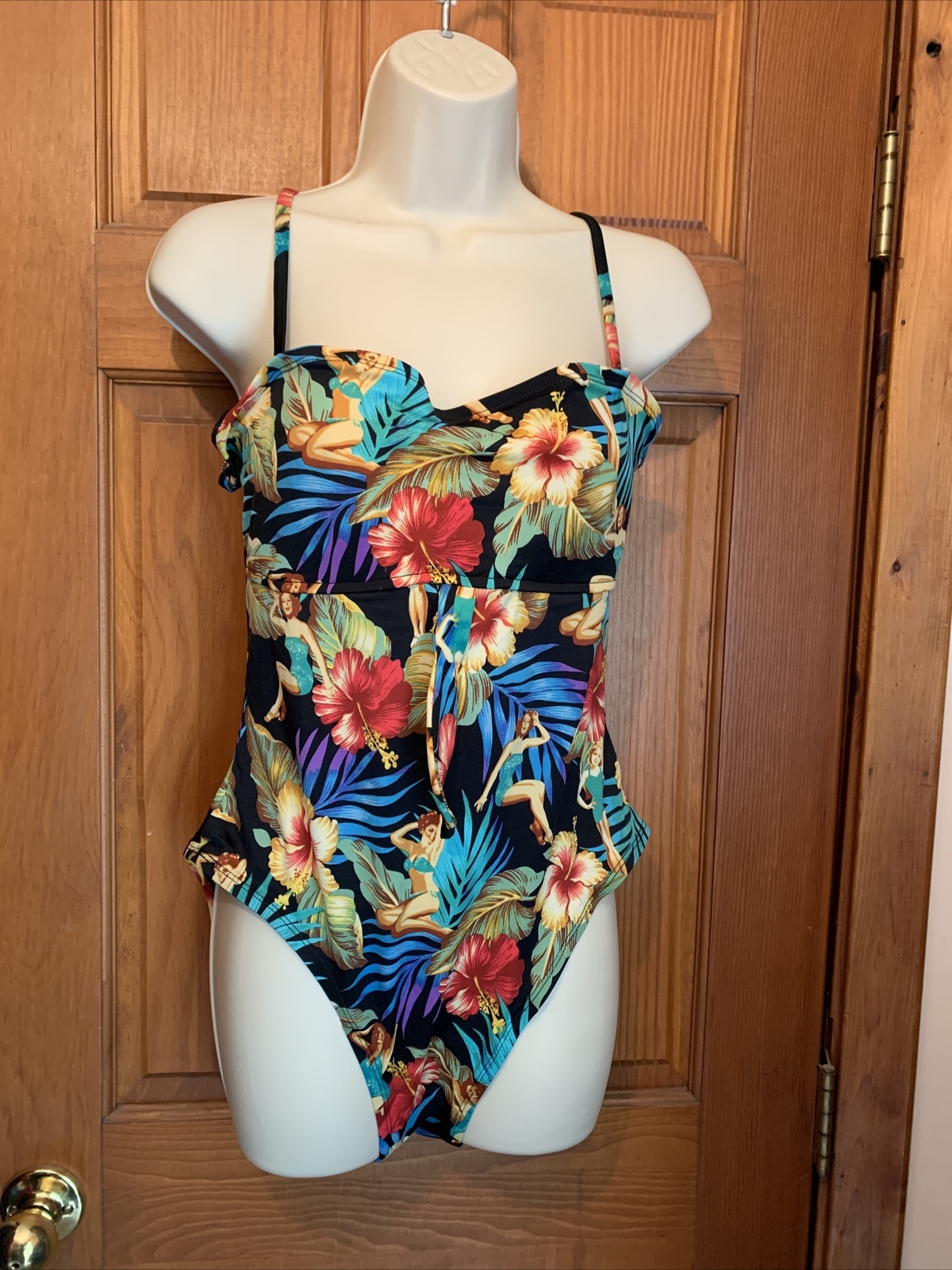Vintage 90s Y2k Kathy Ireland Hawaii One Piece Swimsuit Size 14