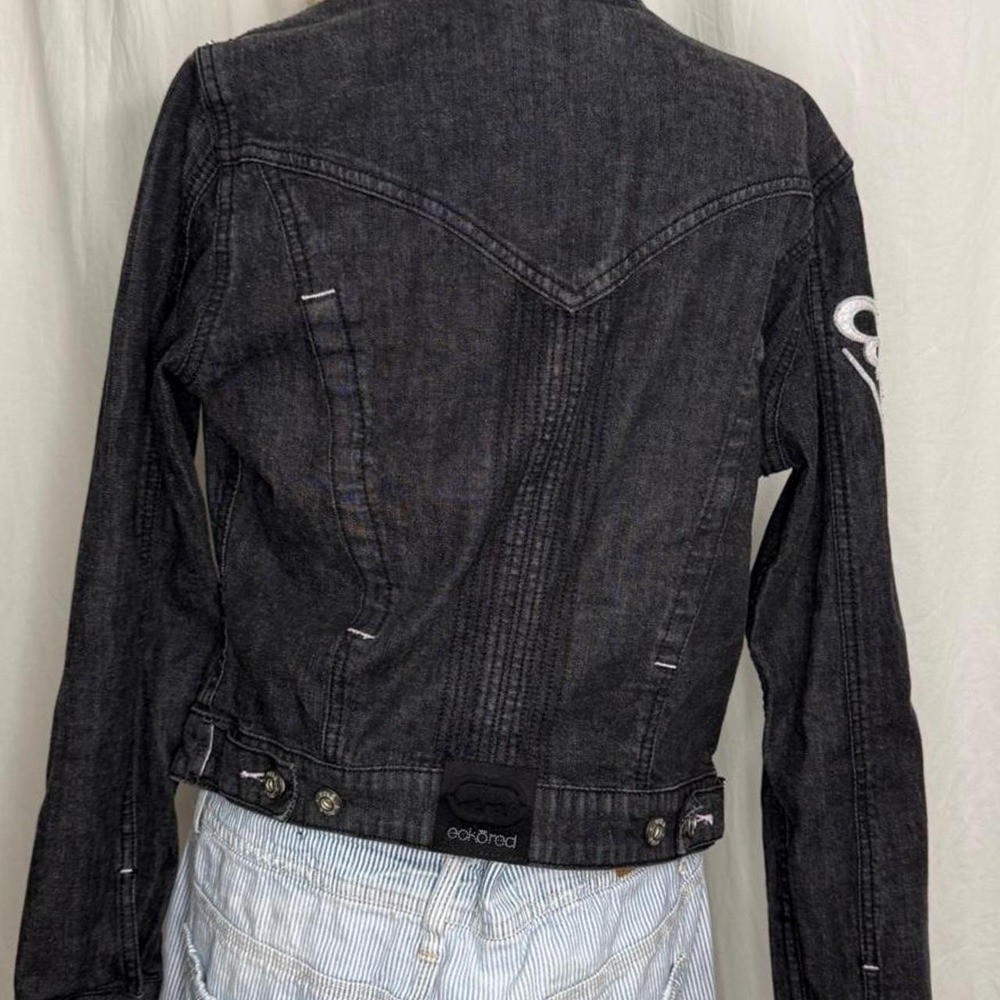Vintage Y2K Ecko Red Black Embroidered Denim Jacket -M