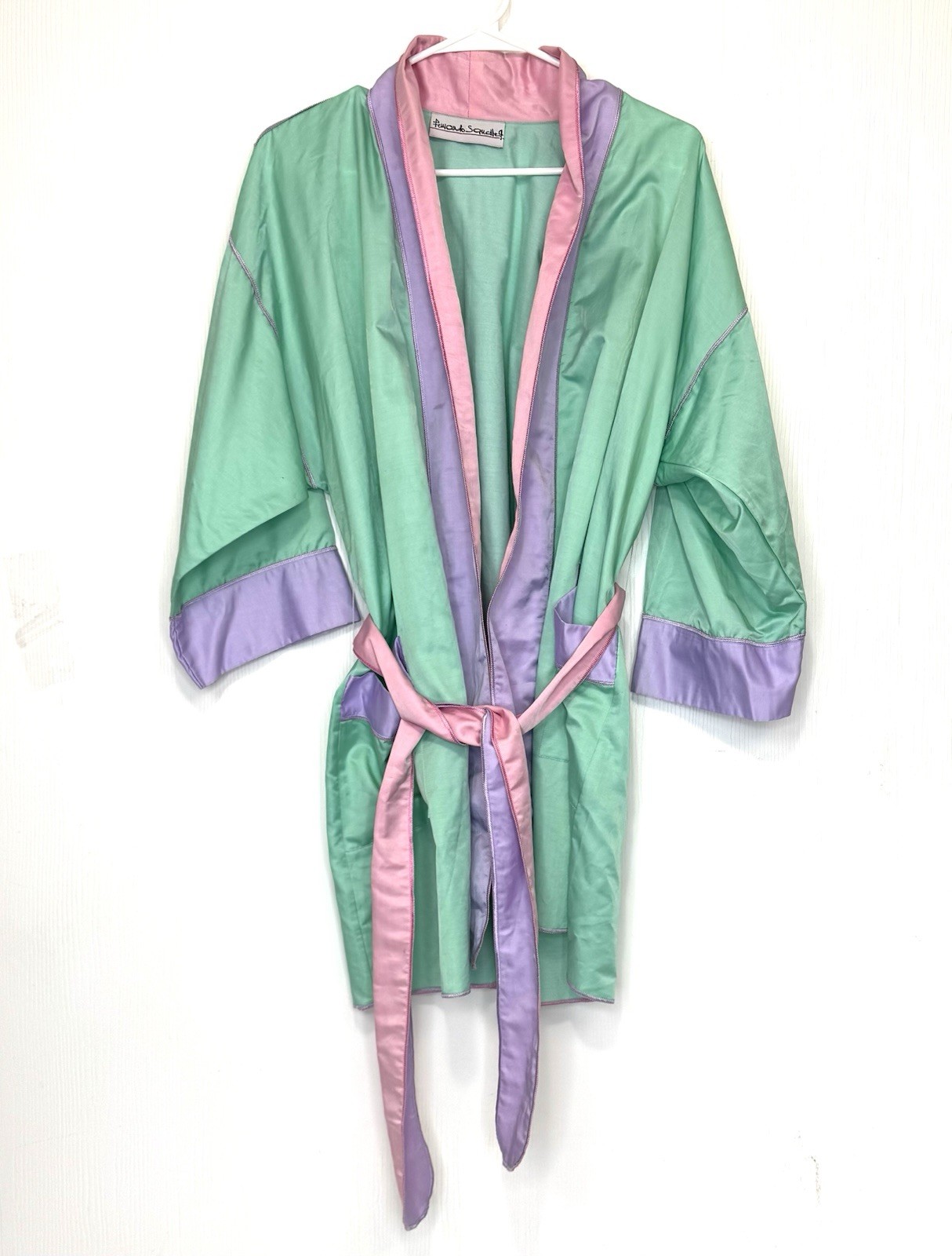 Vintage Fernando Sanchez Short Robe Lounger Petite/Small w/ Belt
