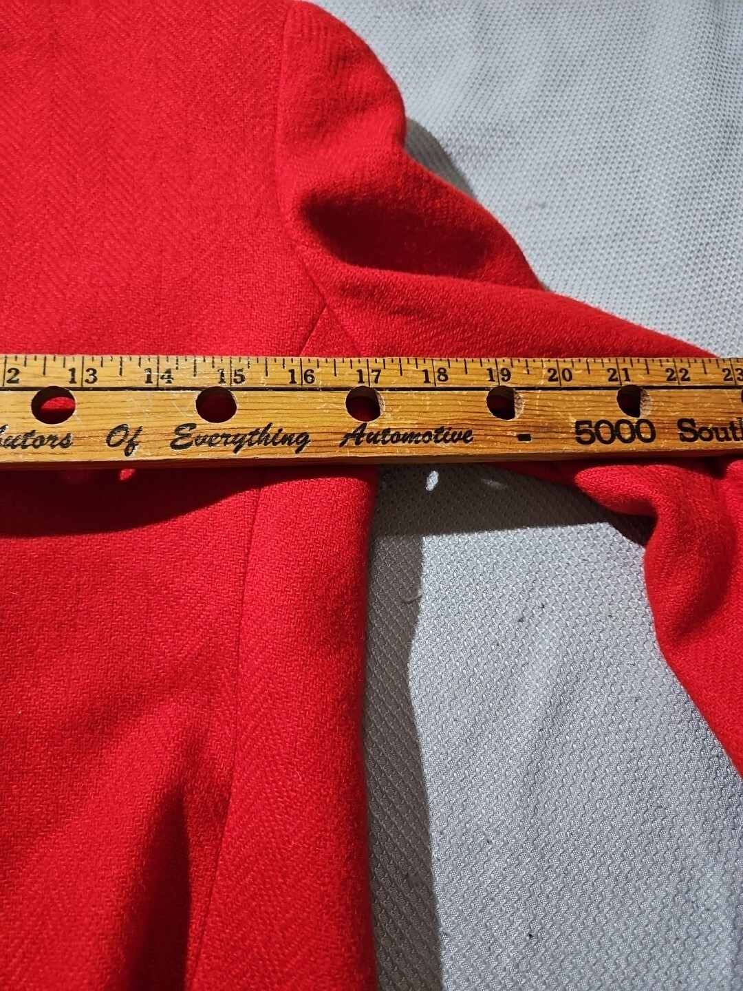 Evan Picone Jacket Womens Size 4 Red Vintage Wool Jacket Metal Button Capsule