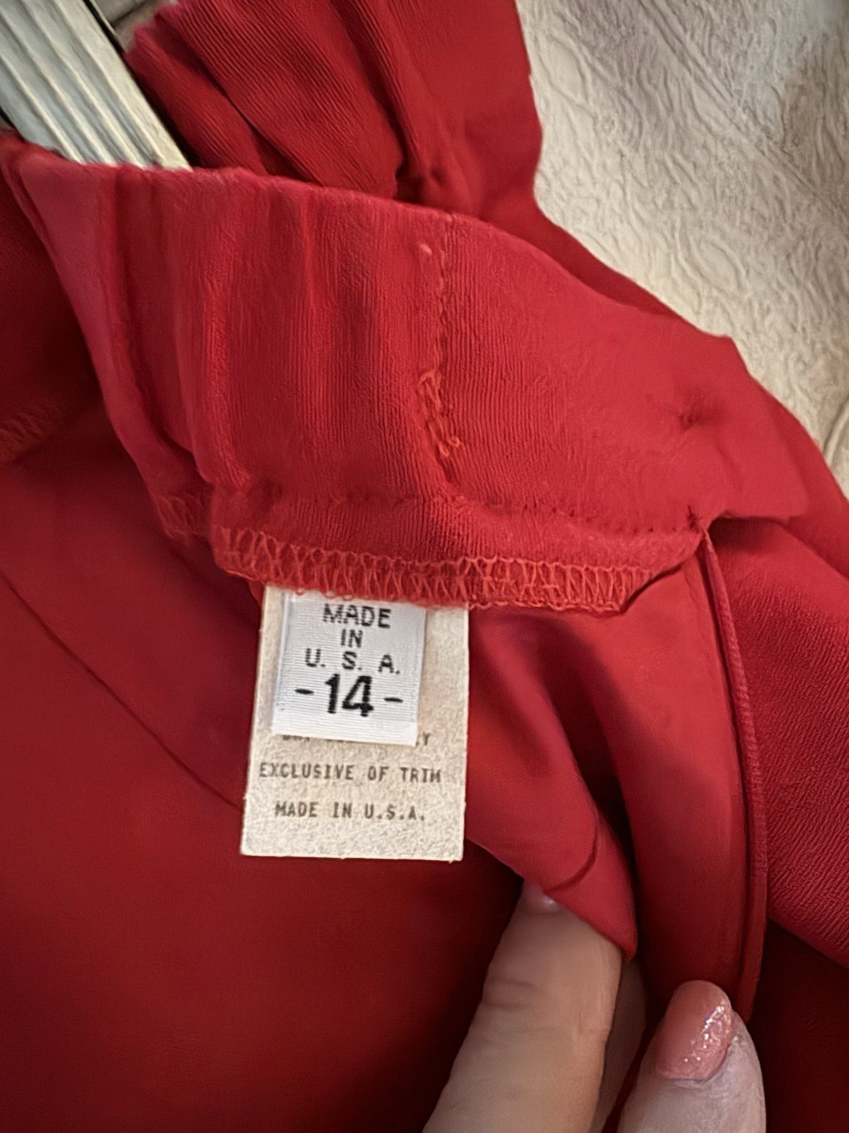Rare Vintage *NWT* Two Piece Red Skirt Set Anthony Sicari Size 14