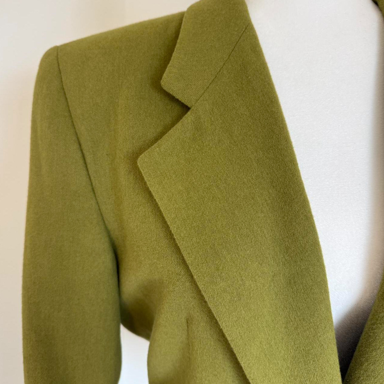 Italian Wool Blazer Green Womens Size 42 Tailored Vintage Umberto Gionocchietti