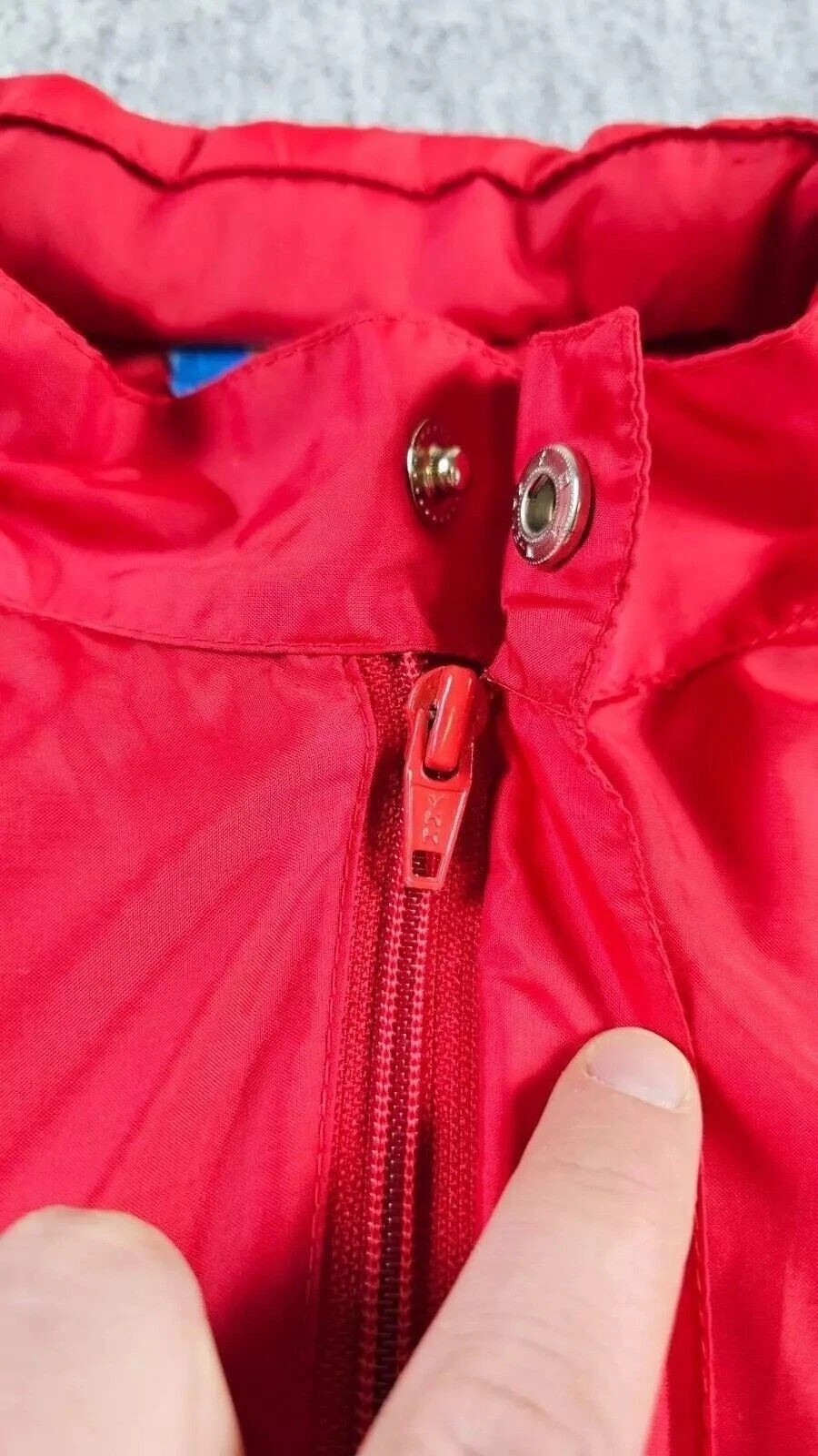 Vintage 80s Adidas Windbreaker Jacket Men’s L Red Nylon Trefoil Logo Retro Zip