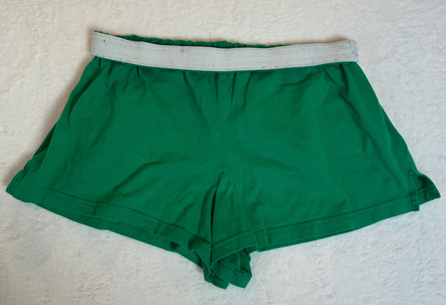 Vintage Y2K Fold Over Booty Shorts Green Panama City Beach Florida EXIST Size L