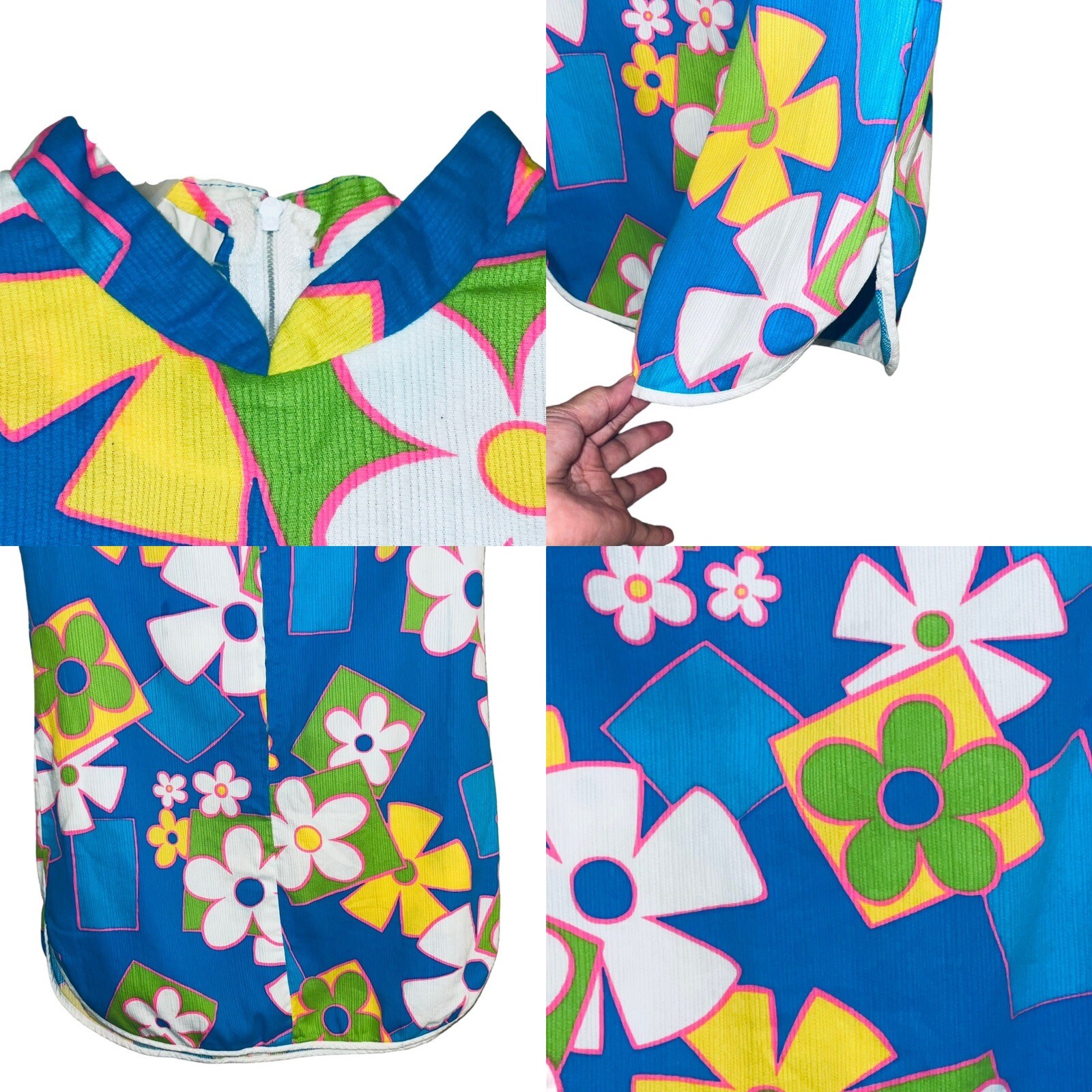 Liberty House Hawaii Vintage Floral Mini Dress XS Bold Cruise Glam Luxury Mod