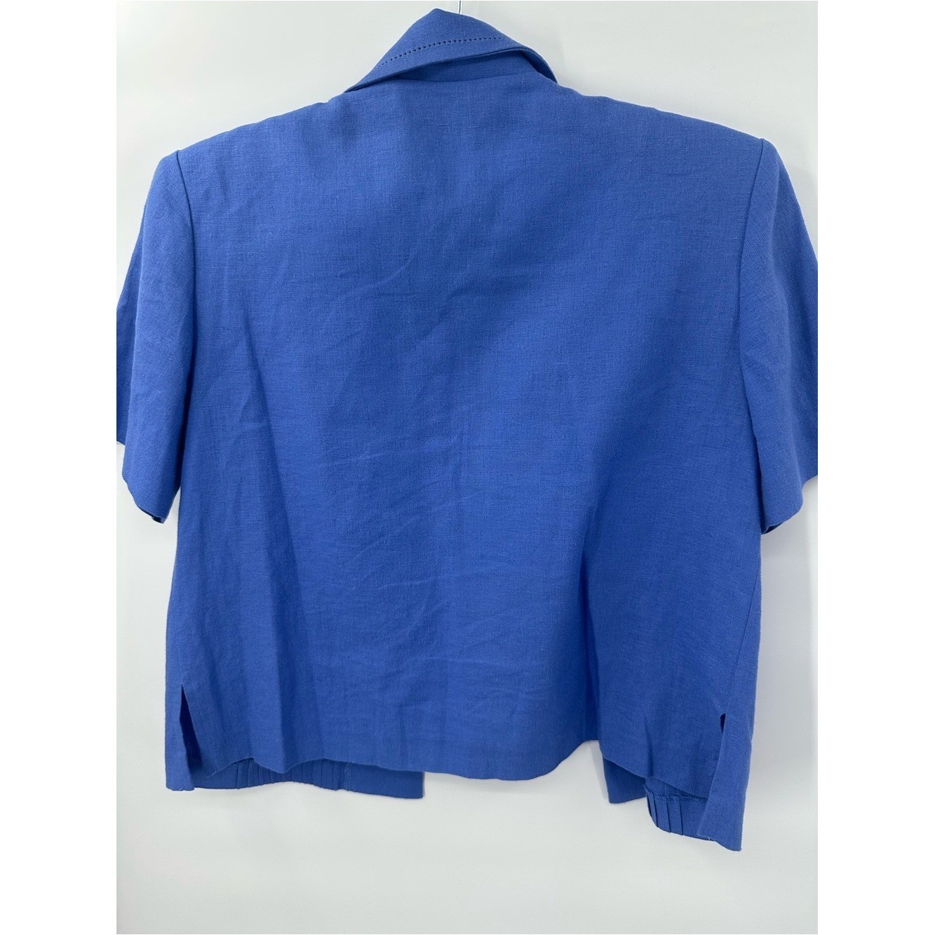 Vintage 90s Positive Attitude Blue Linen Blend Dress Jacket Set 6 NWOT 1180