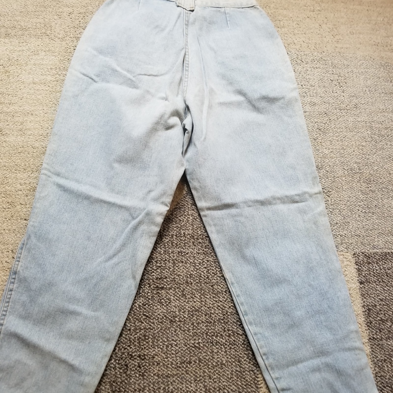 VTG Chic Jeans Womens 25×28 Pleated High Waist Tapered Mom Light Wash USA 80s