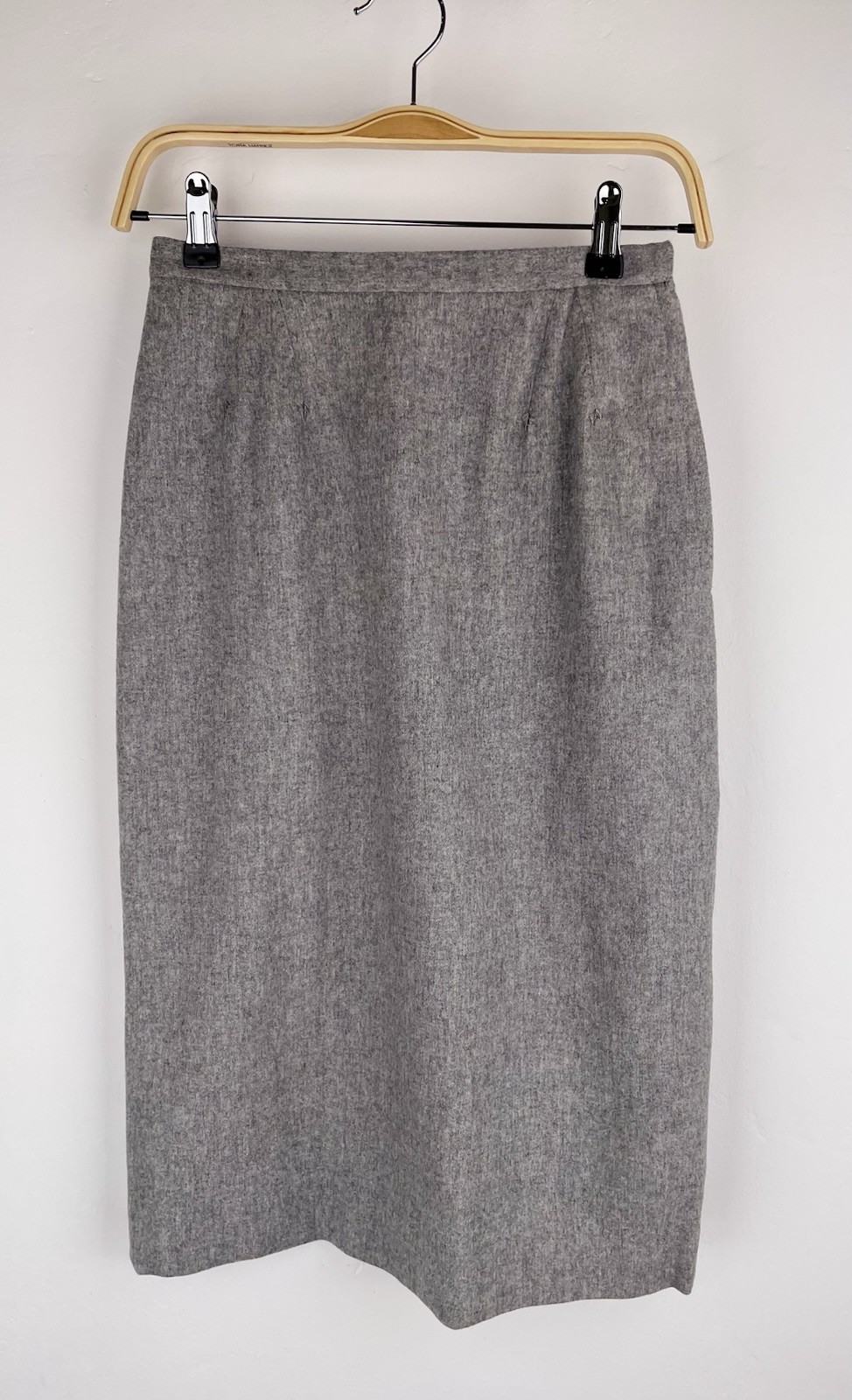 VTG 50s Gray Wool Skirt Lofties By Lawrence SZ 10 Waist 24 1/2 „