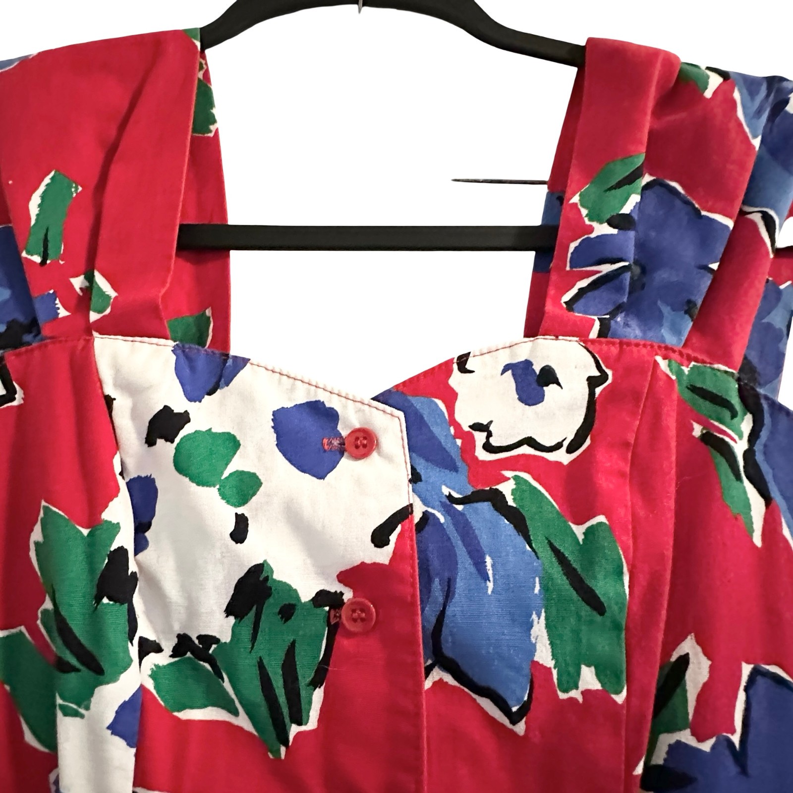 Vintage 80s does 50s Robbie Bee Floral Halter Circle Sun Dress 6 S M