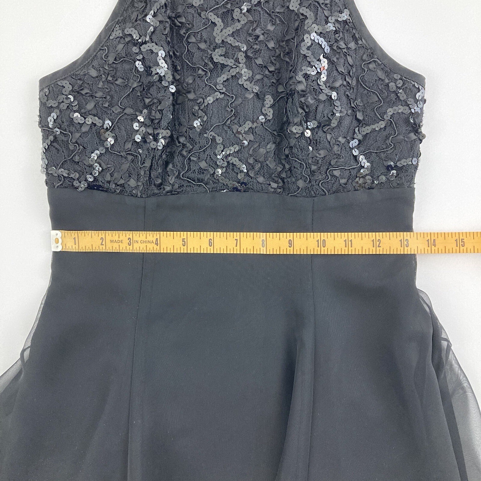 Vintage De Laru By Linda Bernell Black Spaghetti Strap Cocktail Dress Size 5