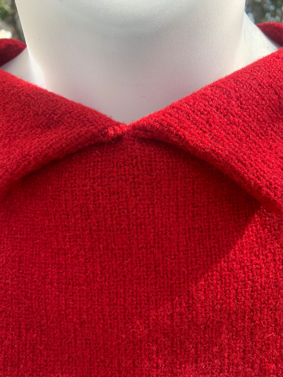 Vintage 1960s Designer Geoffrey Beene Bell Sleeve Red Wool Mod Dress