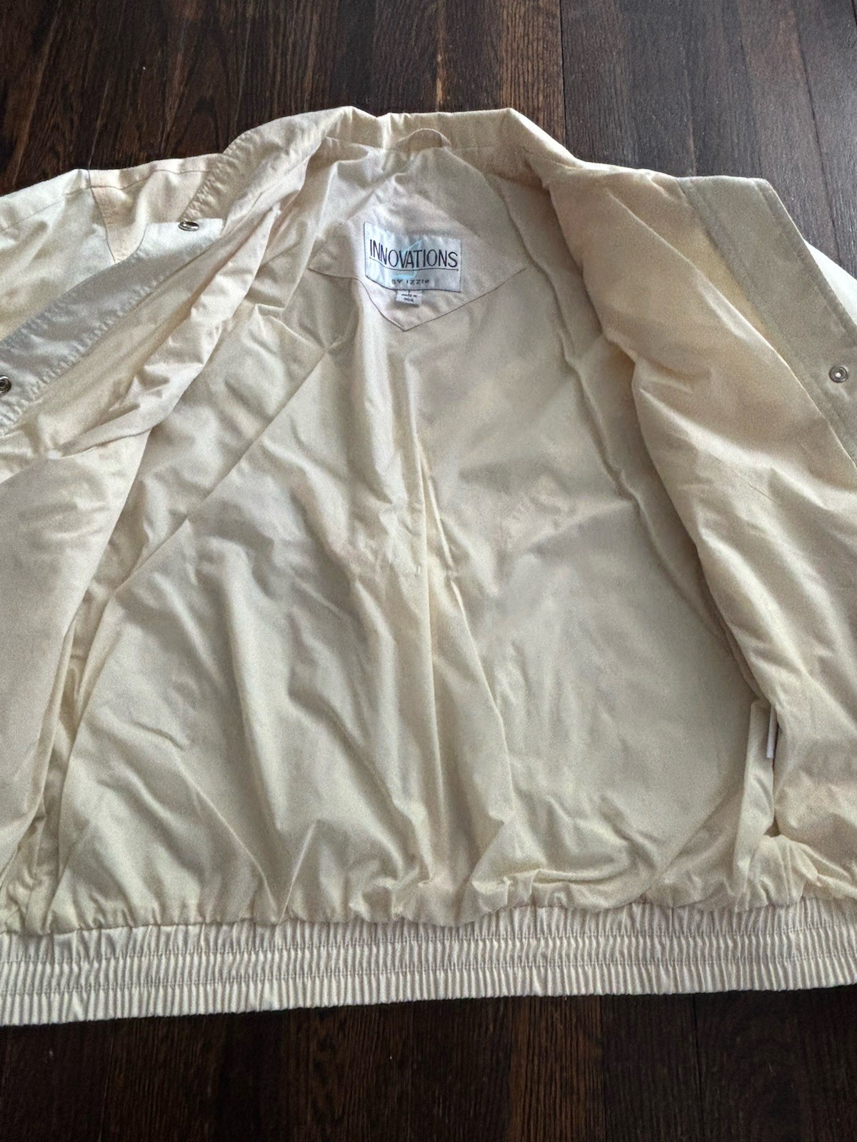 VTG Retro 80s/90s Innovations By Izzi Windbreaker Jacket Butter Yellow Pastels