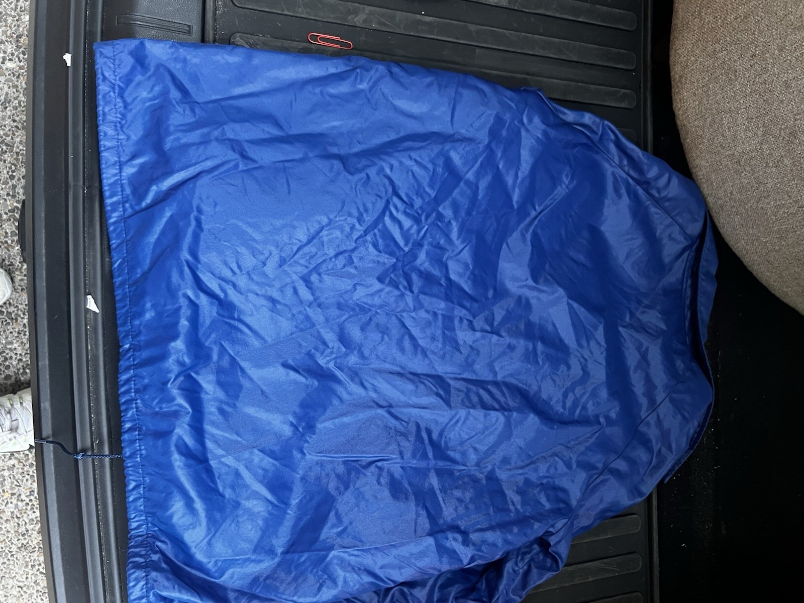 Vintage Windy Weather Coach Jacket XL Blue Nylon Flannel Lined Made in Singapore