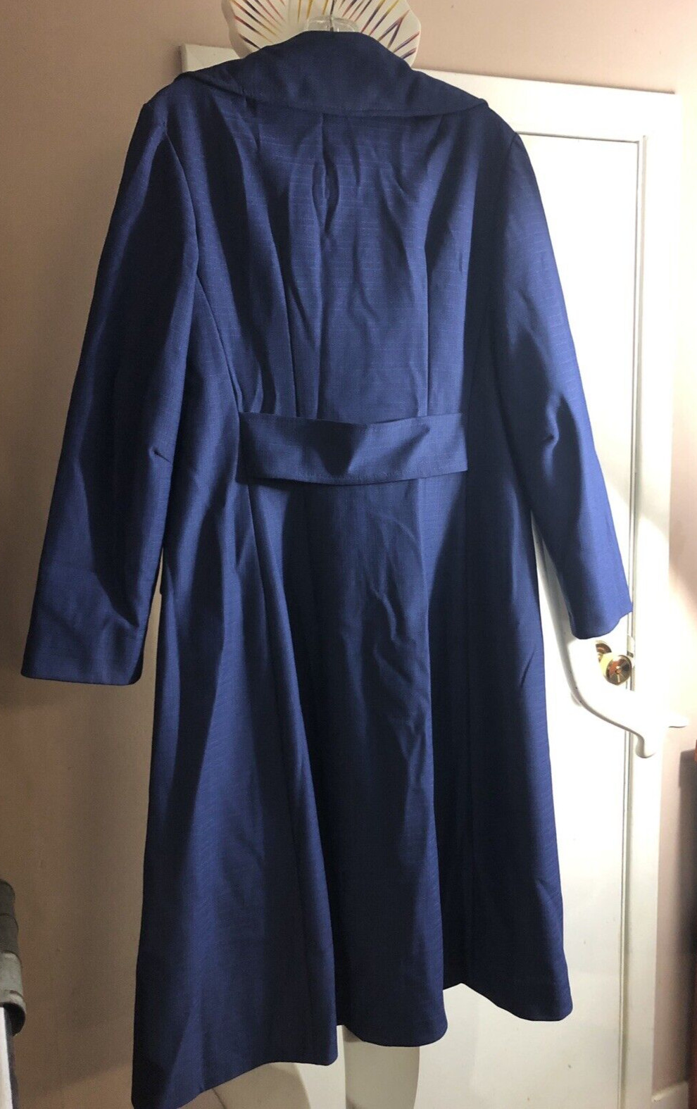 Vintage 1960s Classic style Navy Blue Long Coat Lightweight Dress Sears Women’s