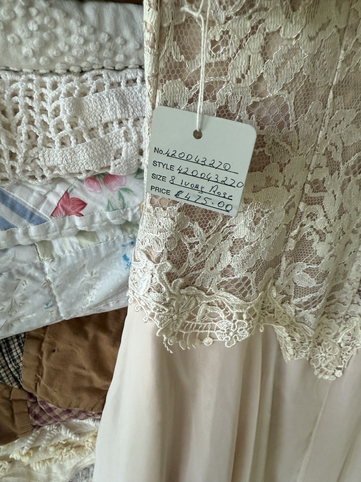 Susan Lane’s Country Elegance Bridal/Formal Dress Size 8 Blush Pink Vintage