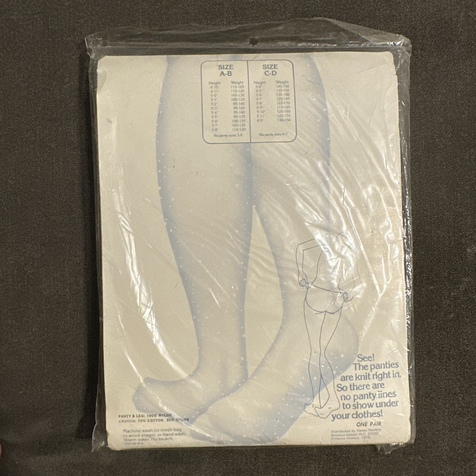 Vintage ‘79 Winteralls Underalls Cozy Pantyhose And Panties Sz AB Style 380 Blue
