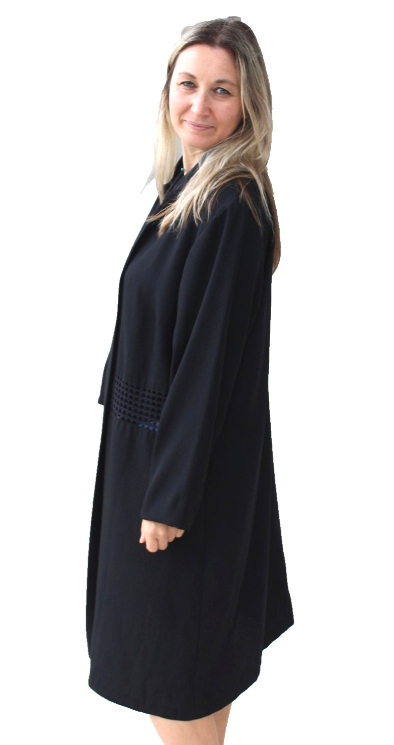 Vintage 1990s Positive Influence Coat Size 24W Women Cutout Lattice Detail