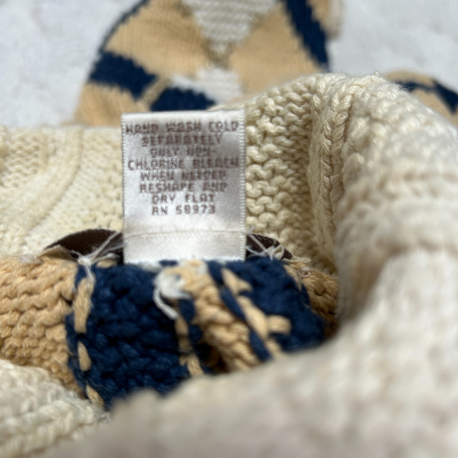 Vintage Casual Corner Limited Edition Hand Knitted Sweater Medium Ramie Cotton