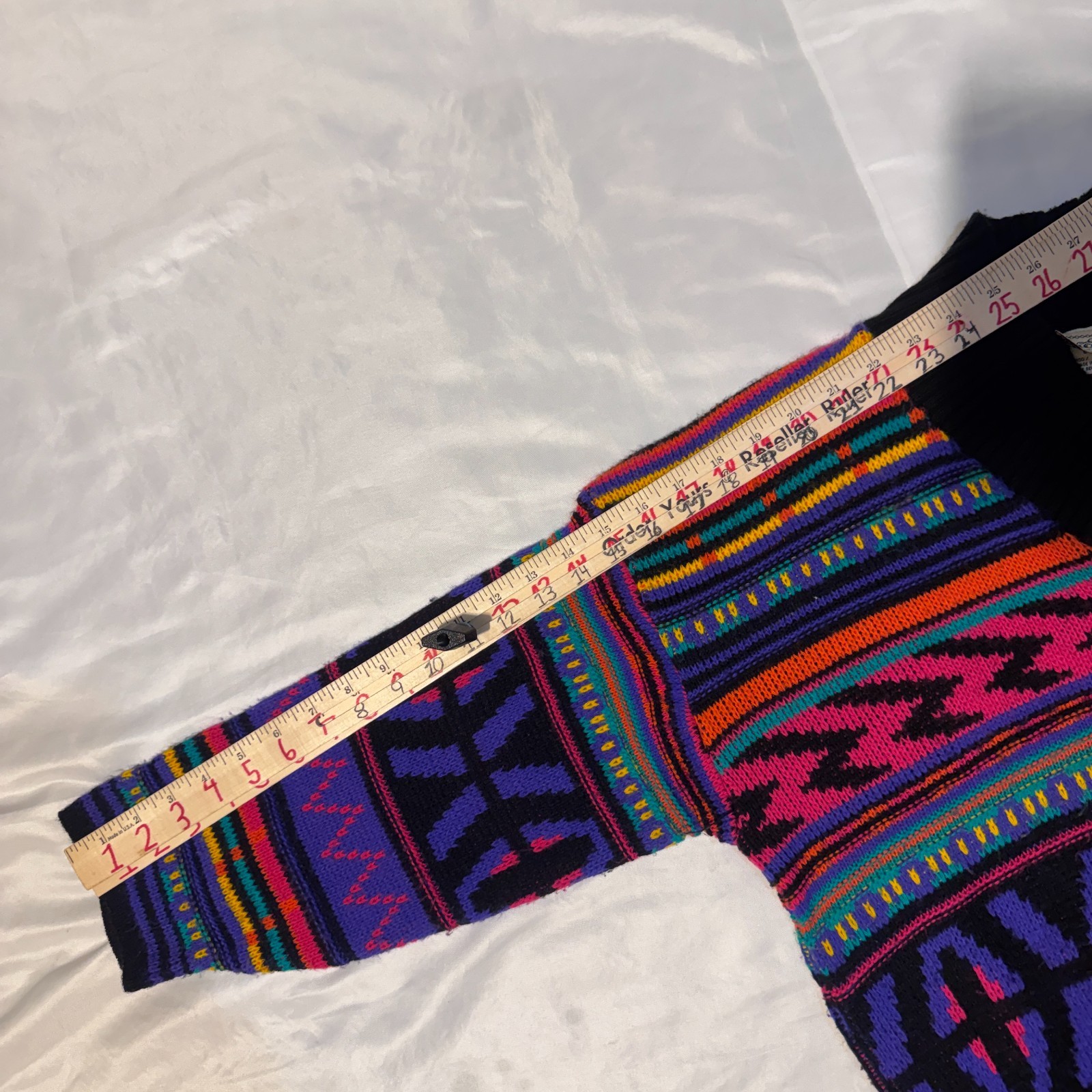 Vintage 90s Croquet Club Colorful Aztec Sweater Southwestern Retro Large USA