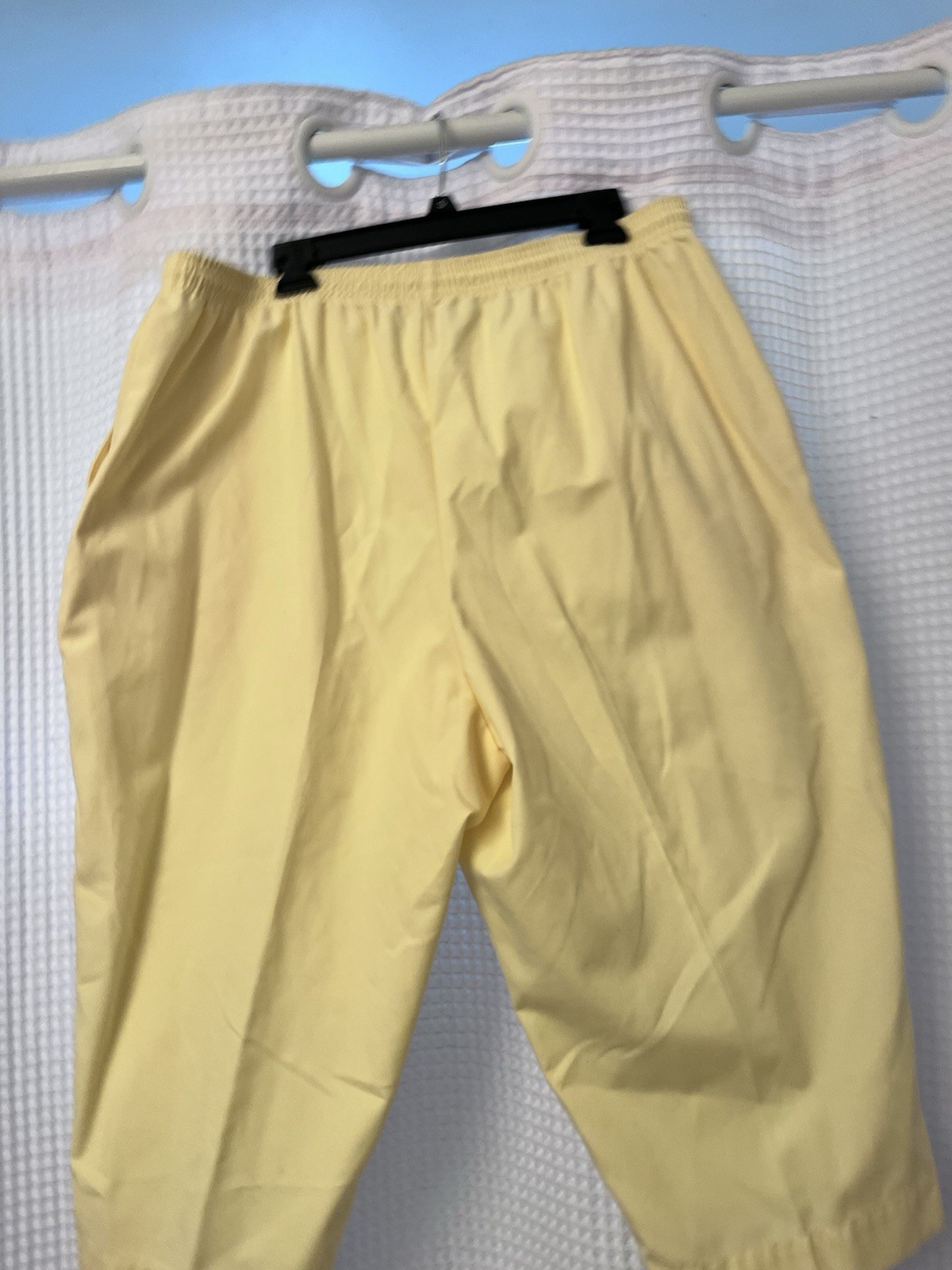 Koret Francesca Vintage 20W Bright Yellow Pull On Pants Elastic Waist Wide Leg