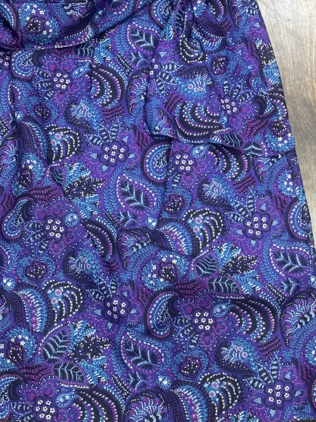 Vintage Cathy Sue Purple & Pink Multicolor Print Shoulder Pads 1980’s Dress 12
