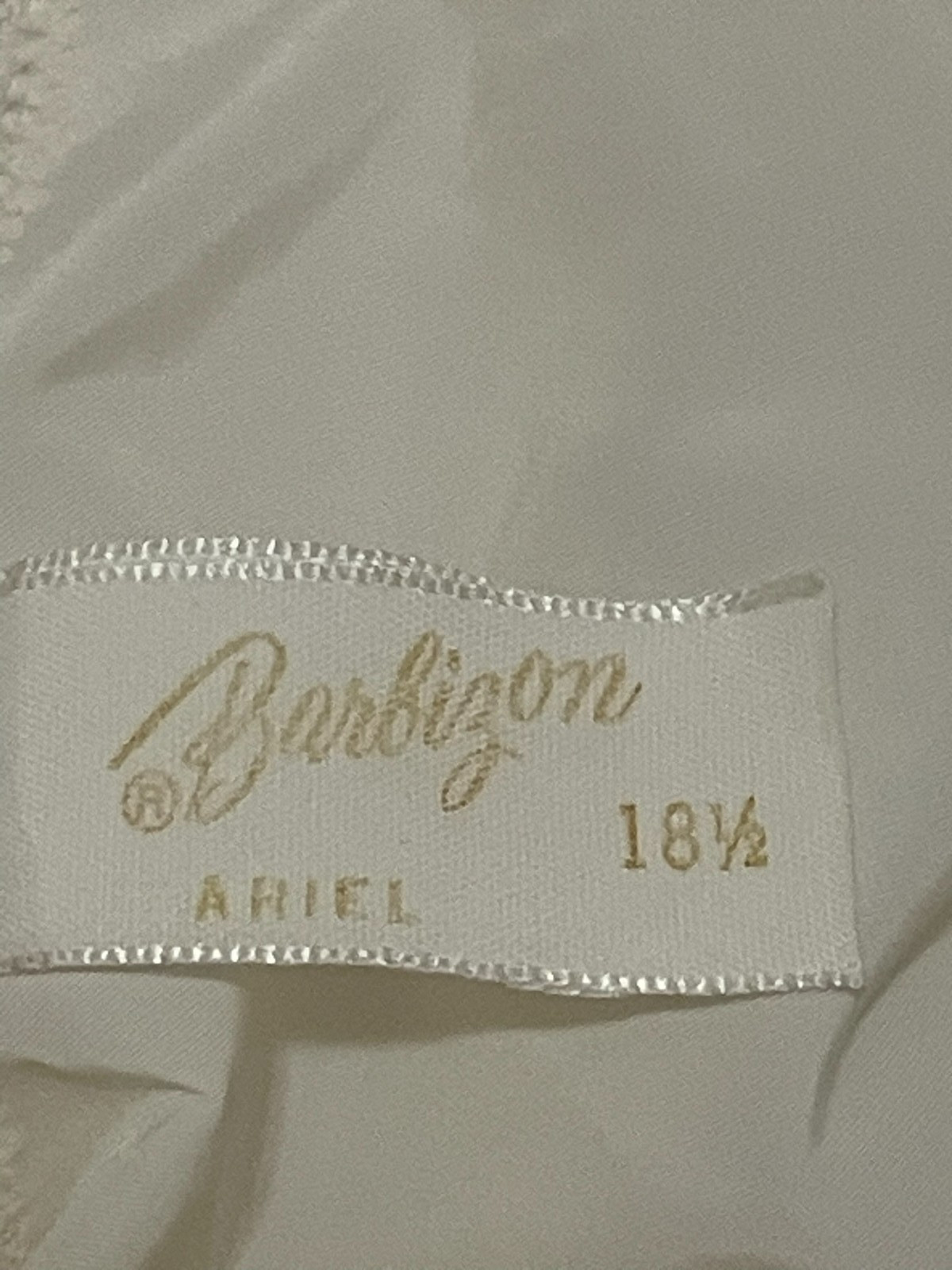 Vintage Barbizon Ariel Tafredda white slip Rare 40″ bust plus size 18 1/2