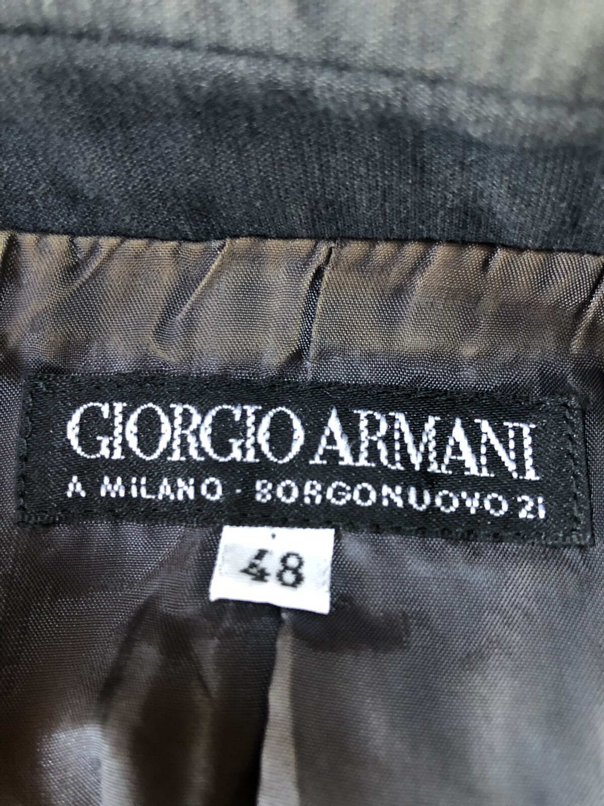Giorgio Armani Vintage Skirt Suit. Armani Grey. I.Magnin Early 80’s Size 48/10us