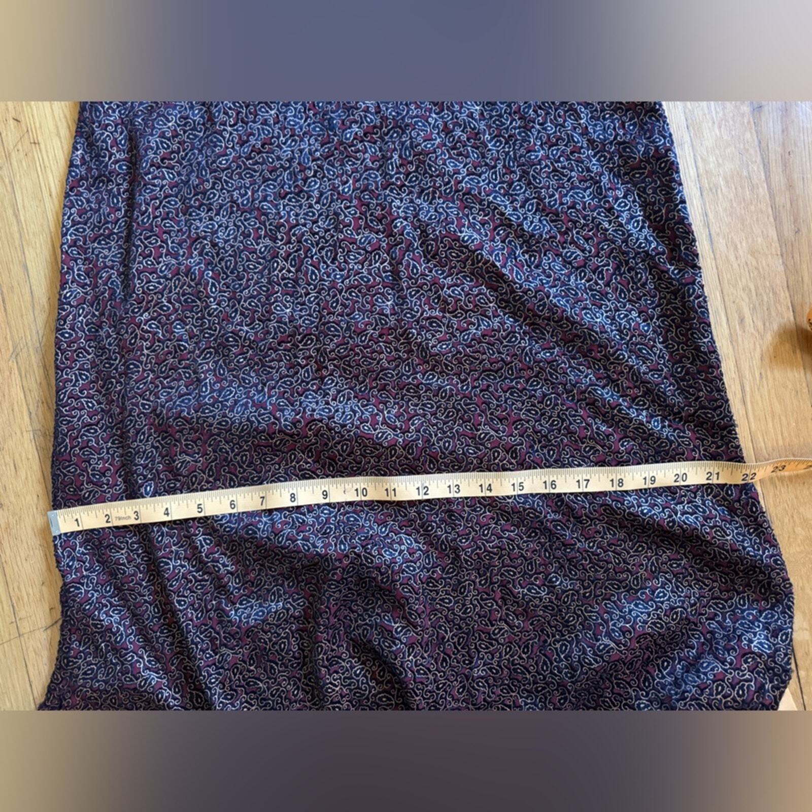 90s Vintage Red Gold and Black Velvet Burnout Dress