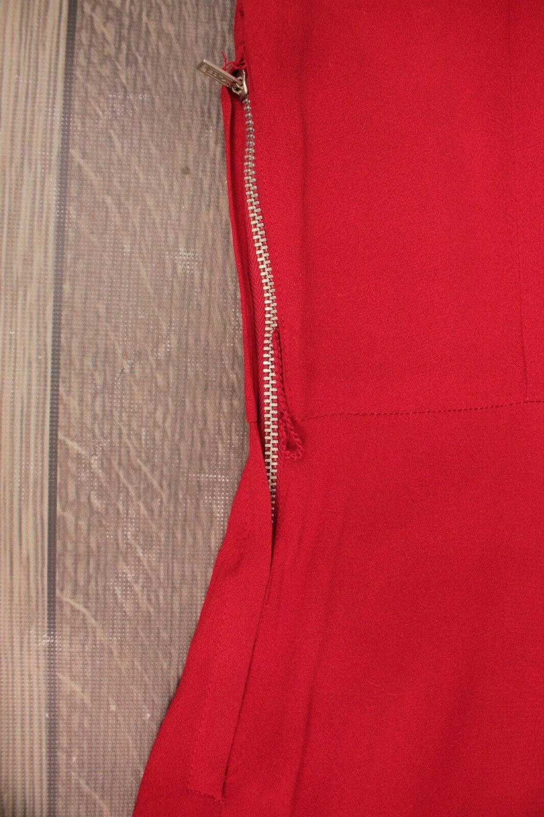 Vtg Women’s 50s Red Rayon Keyhole Neckline Dress 1950s Pleated Skirt Gay Gibson